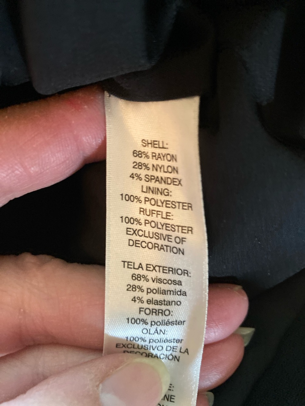 Chico's Black Ruffle-Trim Military Blazer - Picture 9 of 12